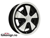 Felg 911 5,5x15 5x205, sort/polert