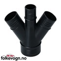 Kontakt varmeslange front, 3-way