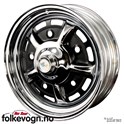 Felg Sprintstar 5 bolt STÅL krom/sort, 4.5x15 (ET25)