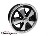 Felg 911 5,5x15 5x130, sort/polert