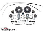 Skivebremsesett Golf 75-83, Cab 80-93, bak, ventilert 256mm
